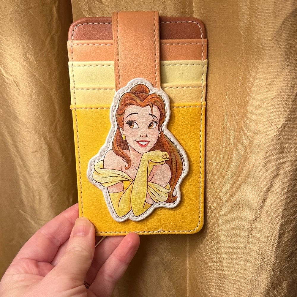 Disney Princess Tan/Yellow Card Holder ft. Belle (Beauty and the Beast)